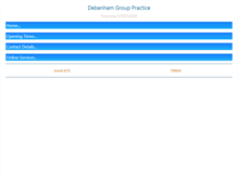 Tablet Screenshot of debenhamgrouppractice.co.uk